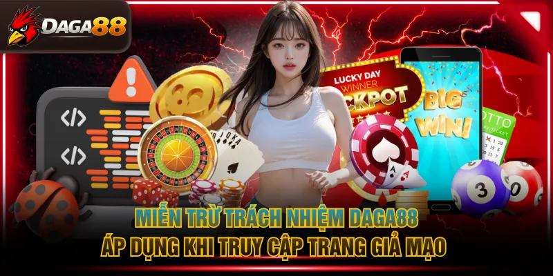 Miễn trừ trách nhiệm DAGA88 áp dụng khi truy cập trang giả mạo 